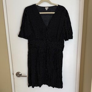 a new day Black and White Polka Dot Dress